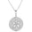 The picture shows a 14K white gold pavé sand dollar pendant with diamonds.