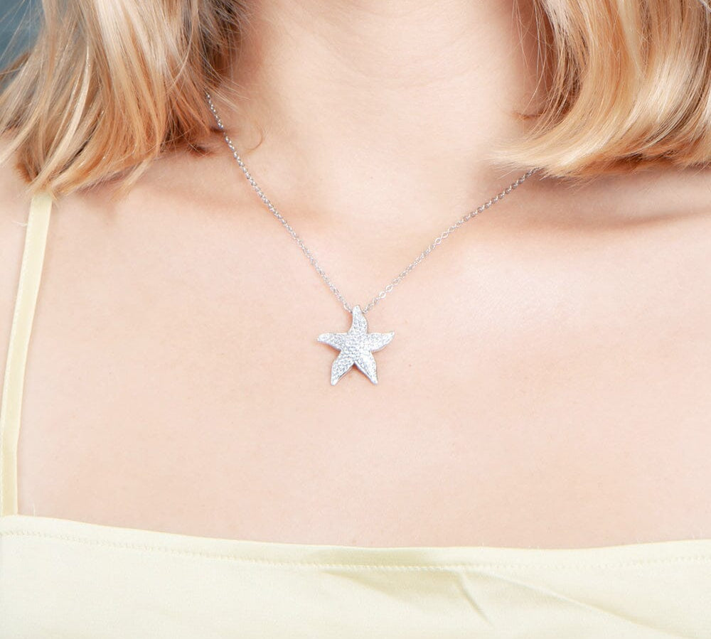 Pavé Starfish Pendant Pendant Island by Koa Nani 