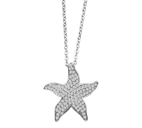 Pavé Starfish Pendant Pendant Island by Koa Nani White Gold 