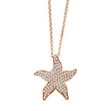 Pavé Starfish Pendant Pendant Island by Koa Nani Rose Gold 