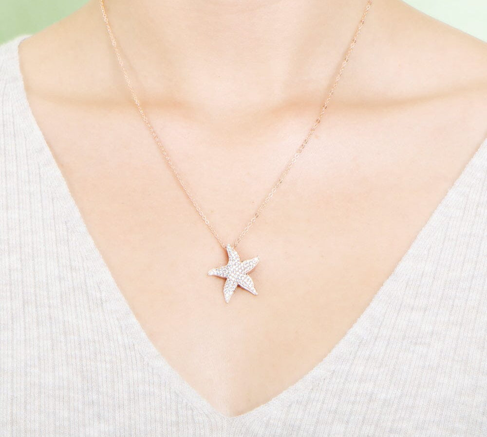 Pavé Starfish Pendant Pendant Island by Koa Nani 