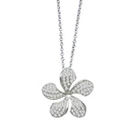 Pavé Sunrise Plumeria Pendant Pendant Island by Koa Nani White Gold 