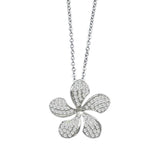 Pavé Sunrise Plumeria Pendant Pendant Island by Koa Nani White Gold 