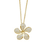 Pavé Sunrise Plumeria Pendant Pendant Island by Koa Nani Yellow Gold 