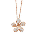 Pavé Sunrise Plumeria Pendant Pendant Island by Koa Nani Rose Gold 