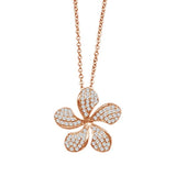 Pavé Sunrise Plumeria Pendant Pendant Island by Koa Nani Rose Gold 