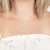 Pavé Sunrise Plumeria Pendant Pendant Island by Koa Nani 