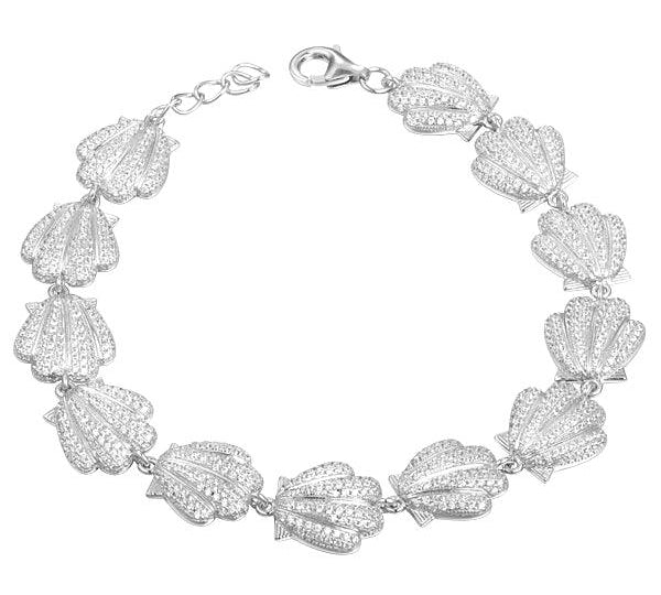 Pavé Sunrise Seashell Bracelet Bracelet Island by Koa Nani White Gold 