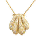 Pavé Sunrise Seashell Pendant Pendant Island by Koa Nani Yellow Gold 