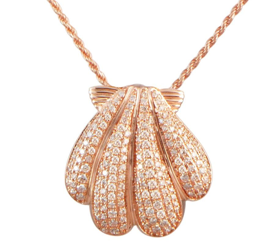 Pavé Sunrise Seashell Pendant Pendant Island by Koa Nani Rose Gold 