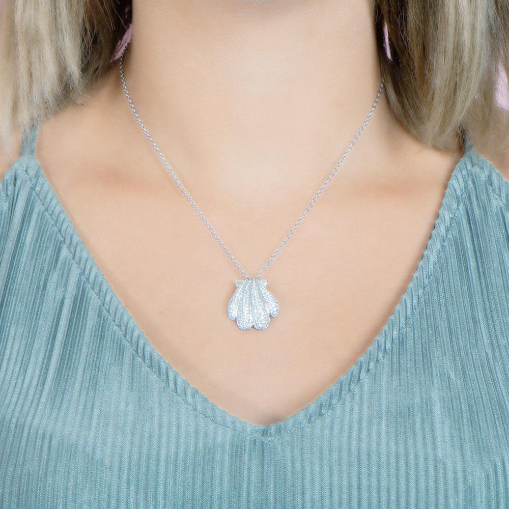Pavé Sunrise Seashell Pendant Pendant Island by Koa Nani 