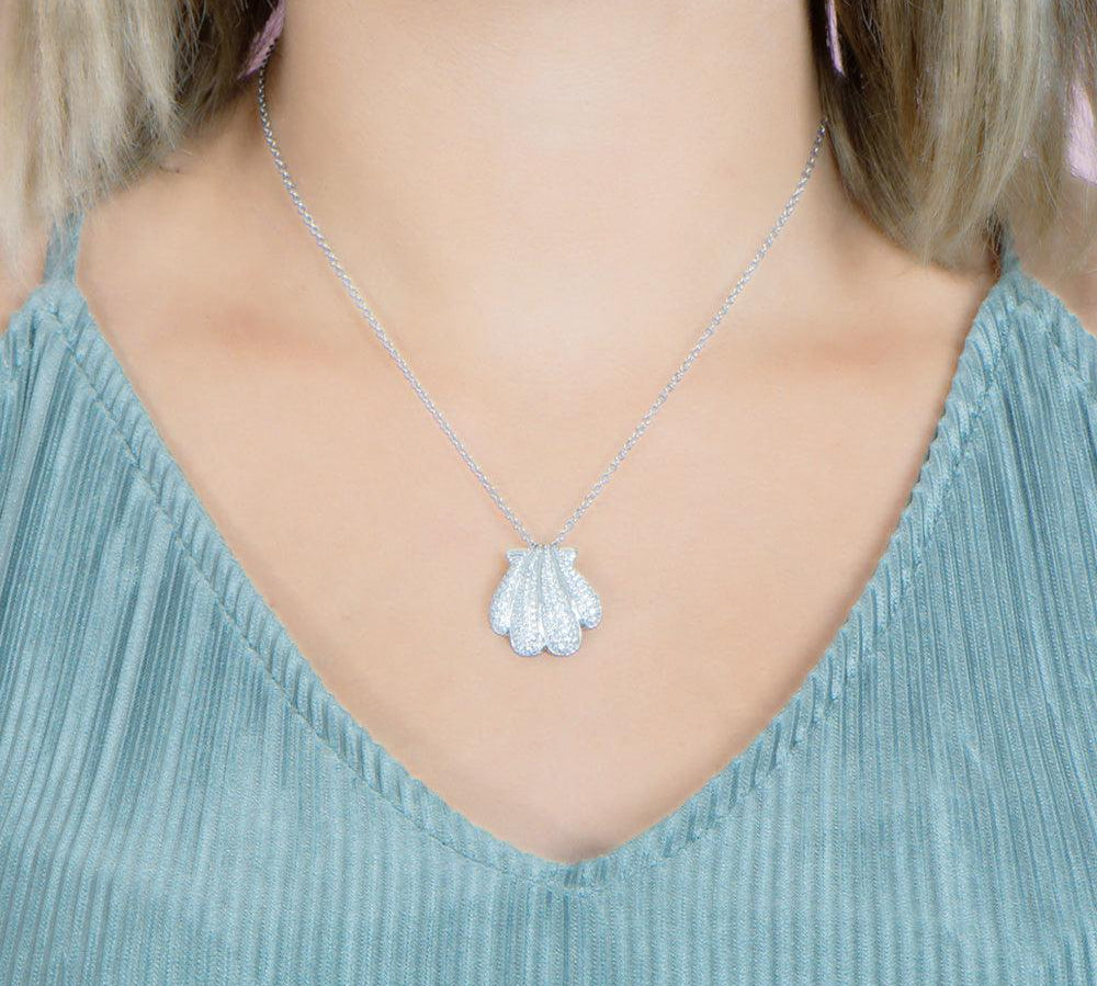 Pavé Sunrise Seashell Pendant Pendant Island by Koa Nani 