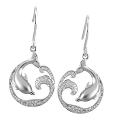 Pavé Swimming with Nai'a Earrings Earrings Island by Koa Nani 