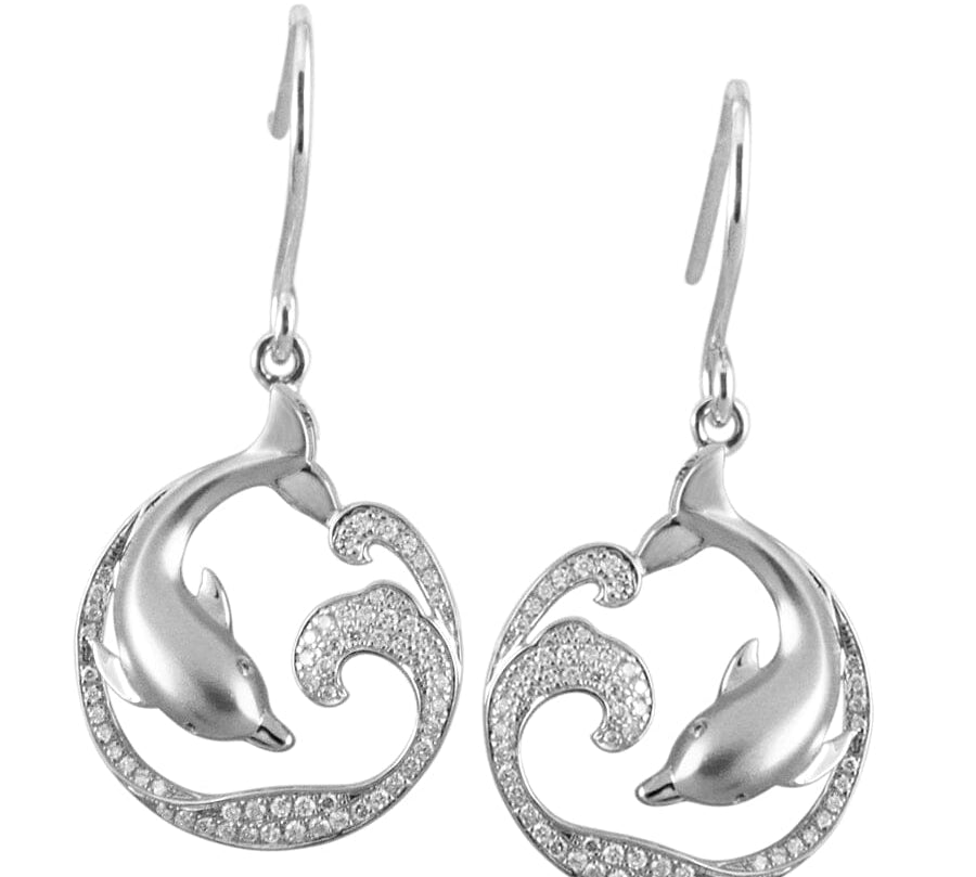 Pavé Swimming with Nai'a Earrings Earrings Island by Koa Nani 