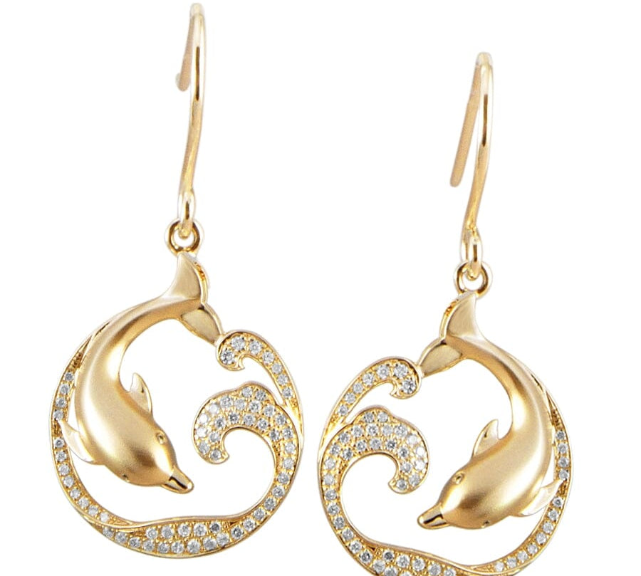 Pavé Swimming with Nai'a Earrings Earrings Island by Koa Nani 