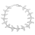 Pavé Whale Tail Bracelet Bracelet Island by Koa Nani White Gold 