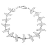 Pavé Whale Tail Bracelet Bracelet Island by Koa Nani White Gold 