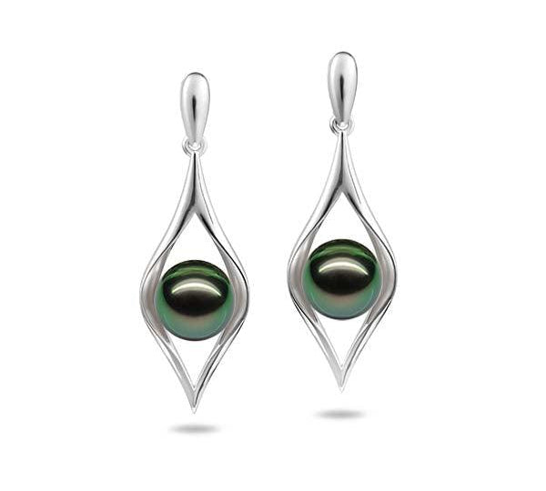 Pearl All Seeing Eye Earrings Earrings Island by Koa Nani Tahitian Pearl 