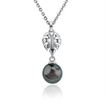 Pearl Alocacia Leaf Pendant Pendant Island by Koa Nani Tahitian Pearl 