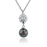 Pearl Alocacia Leaf Pendant Pendant Island by Koa Nani Tahitian Pearl 