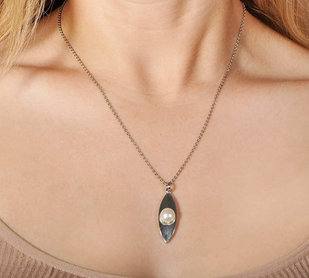 Pearl Banana Leaf Pendant Pendant Island by Koa Nani 
