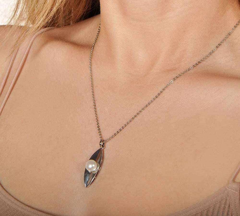 Pearl Banana Leaf Pendant Pendant Island by Koa Nani 