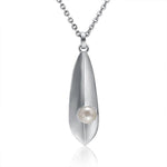 Pearl Banana Leaf Raindrop Pendant Pendant Island by Koa Nani Akoya Pearl 
