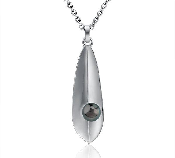 Pearl Banana Leaf Raindrop Pendant Pendant Island by Koa Nani Tahitian Pearl 