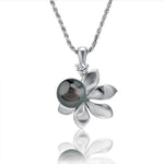 Pearl Blooming Naupaka Pendant Pendant Island by Koa Nani Tahitian Pearl 