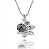 Pearl Blooming Naupaka Pendant Pendant Island by Koa Nani Tahitian Pearl 