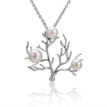 Pearl Coral Pendant Pendant Island by Koa Nani Akoya Pearl White Gold 