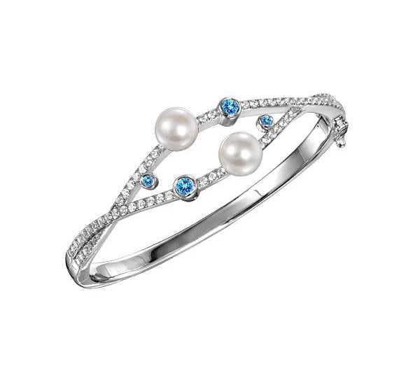 Pearl Crossed Paths Bangle Bangle Island by Koa Nani 