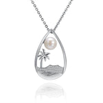 Pearl Diamond Head Pendant Pendant Island by Koa Nani Akoya Pearl 