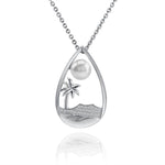 Pearl Diamond Head Pendant Pendant Island by Koa Nani Freshwater Pearl 