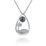 Pearl Diamond Head Pendant Pendant Island by Koa Nani Tahitian Pearl 