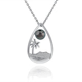 Pearl Diamond Head Pendant Pendant Island by Koa Nani Tahitian Pearl 