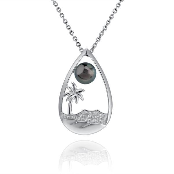 Pearl Diamond Head Pendant Pendant Island by Koa Nani Tahitian Pearl 