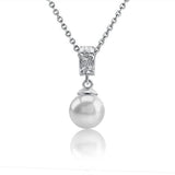 Pearl Engraved Plumeria Pendant Pendant Island by Koa Nani Freshwater Pearl 