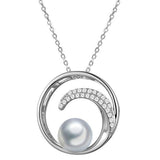 Pearl Eternity Wave Pendant Pendant Island by Koa Nani Freshwater Pearl 