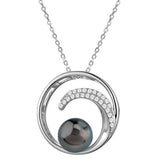 Pearl Eternity Wave Pendant Pendant Island by Koa Nani Tahitian Pearl 