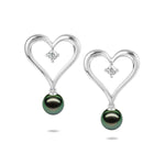 Pearl Heart Earrings Earrings Island by Koa Nani Tahitian Pearl 
