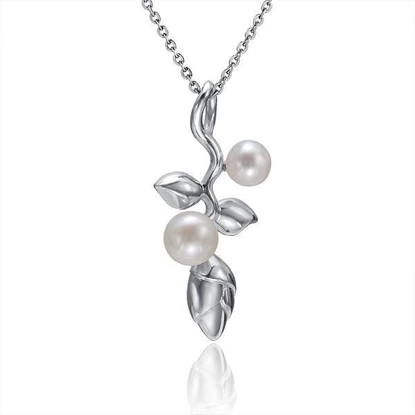 Pearl Heliconia Pendant Pendant Island by Koa Nani Akoya Pearl 