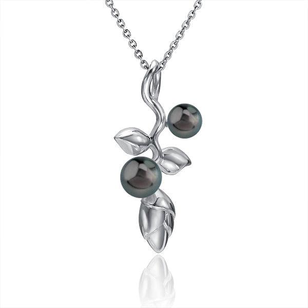 Pearl Heliconia Pendant Pendant Island by Koa Nani Tahitian Pearl 
