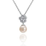 Pearl Hibiscus Pendant Pendant Island by Koa Nani Akoya Pearl 