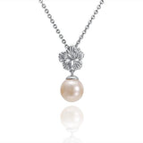 Pearl Hibiscus Pendant Pendant Island by Koa Nani Akoya Pearl 