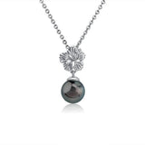 Pearl Hibiscus Pendant Pendant Island by Koa Nani Tahitian Pearl 