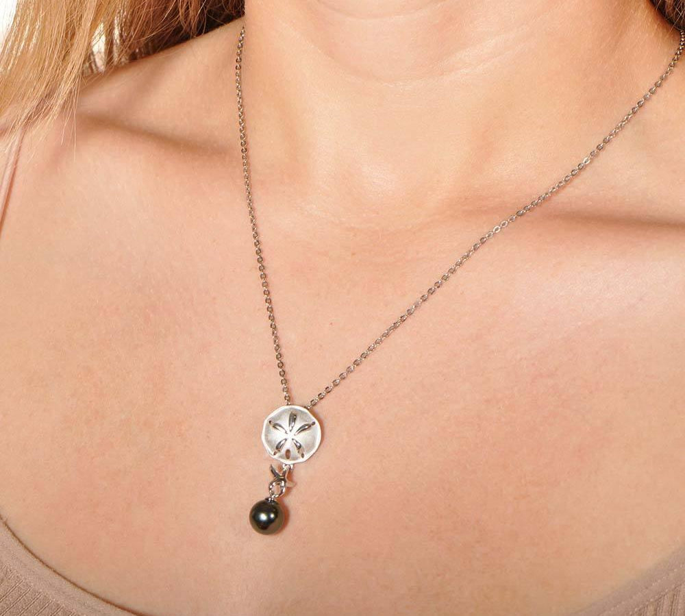 Pearl Hokuhele Sand Dollar Pendant Pendant Island by Koa Nani 
