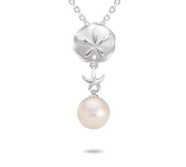 Pearl Hokuhele Sand Dollar Pendant Pendant Island by Koa Nani Freshwater Pearl 