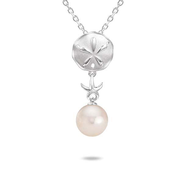 Pearl Hokuhele Sand Dollar Pendant Pendant Island by Koa Nani Freshwater Pearl 