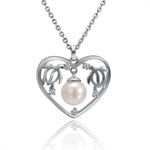 Pearl Honu Heart Pendant Pendant Island by Koa Nani Akoya Pearl 